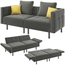Velvet convertible sofa for sale  IPSWICH
