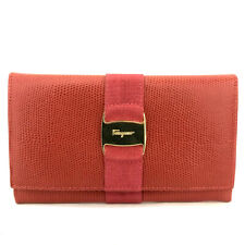 Carteira Salvatore Ferragamo Vara de Couro Longa Bifold Vermelha/4BA0231 comprar usado  Enviando para Brazil