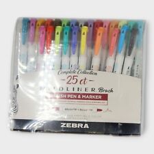 Usado, Caneta Zebra Mildliner Pincel Marcador Pincel de Ponta Dupla e Caneta Ponta Fina PACOTE com 25 comprar usado  Enviando para Brazil
