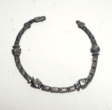 Pulseira Vintage de Prata Esterlina 925 Itália PEIXE - Oceano, Mar, Náutico comprar usado  Enviando para Brazil
