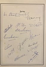 Cricket surrey autographs for sale  BUSHEY