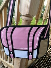 Bolsa carteiro desenho animado para laptop novidade bolsa plana 2d rosa bronzeado preto unissex comprar usado  Enviando para Brazil