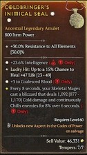 ✨Diablo 4 Temporada 8✨ Amuleto 2GA para Necromante: Int, +3 para Sangue Coalescido comprar usado  Enviando para Brazil