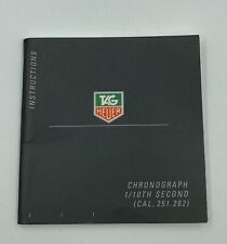 Cronógrafo TAG Heuer 1/10th segundo manual de instruções, usado comprar usado  Enviando para Brazil