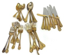gold plated flatware for sale  Racine