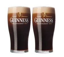 ❋ 2x Copo de Cerveja Guinness Draught Impresso Duplo Uma Pinta 20oz Coroa Marcada Novo ❋ comprar usado  Enviando para Brazil