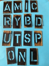 Brass stencils letters for sale  BARRY
