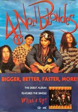 4 pôster promocional original NON BLONDES - 1994 álbum "Bigger, Better..." comprar usado  Enviando para Brazil