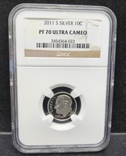 Usado, 2011 S 10c Roosevelt moeda de dez centavos de prata NGC PF 70 Ultra Cameo comprar usado  Enviando para Brazil