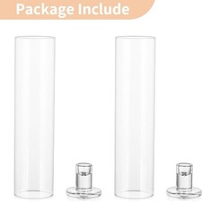 tall wedding glass candle holders for sale  SALFORD