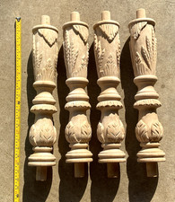 4 postes de móveis de cama de madeira esculpida inacabados - 17 7/8" T (21 1/2" no geral) comprar usado 4 postes de móveis de cama de madeira esculpida inacabados - 17 7/8" T (21 1/2" no geral) comprar usado  Enviando para Brazil