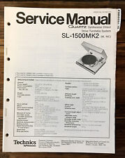 Technics SL-1500 MK2 Toca Discos/Manual De Serviço Do Toca-Discos * Original * comprar usado  Enviando para Brazil