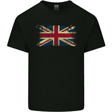 Camiseta Top de Algodón para Hombres Union Jack Bandera de Gran Bretaña Envejecida segunda mano  Embacar hacia Mexico