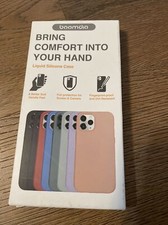 Capa Boomdio Apple Iphone 12 mini 5.4 silicone líquido fina roxa clara A100 comprar usado  Enviando para Brazil
