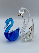 Glass swan ornaments for sale  HARROW