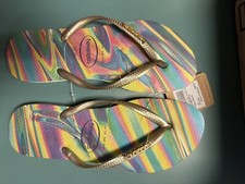 Sandálias femininas Havaianas slim iridescente verde limão 7/8 comprar usado  Enviando para Brazil