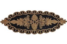 Usado, Corredor de mesa preto e dourado designer miçangas corredor de mesa utensílios de mesa luxo 13X36 polegadas comprar usado  Enviando para Brazil