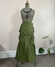 Saia Midi TheOpen Product Cargo Maxi, Mistura de Algodão, Verde, Utilitário, Estilo Y2K M comprar usado  Enviando para Brazil