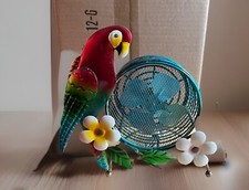 Ventilador de mesa decorativo de metal com papagaio, flores-cabo alimentado USB para telefone/laptop comprar usado  Enviando para Brazil