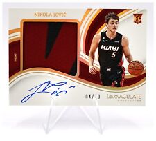 2022-23 Immaculate Nikola Jovic #PPA-NJV Rookie Premium Patch Auto RC /10 comprar usado  Enviando para Brazil