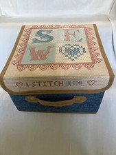 Collapsible sewing box for sale  HOLMFIRTH