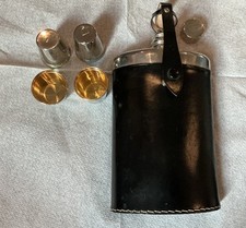 Eleganter flachmann leder gebraucht kaufen  Deutschland