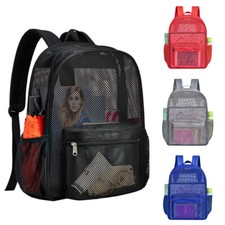 Mochila de malha transparente resistente transparente bolsa escolar para estudantes homens mulheres comprar usado  Enviando para Brazil