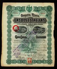 Mineração México: Compania Minera las dos Estrellas Dd 1906 comprar usado  Enviando para Brazil