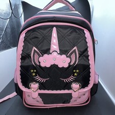 Moonmo Unicorn Face Diamond Sequins Waterproof Princess Backpack, usado comprar usado  Enviando para Brazil