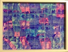 Quadro astratto dipinto usato  Novara