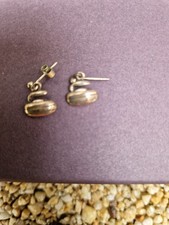 Curling stone earrings for sale  BONNYBRIDGE