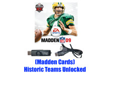 Madden NFL 09 Lista Equipes Históricas Desbloqueado Salvar Original Xbox USB + Cabo 2009 comprar usado  Enviando para Brazil