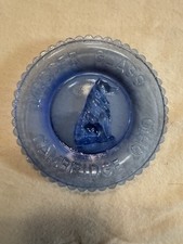Raro Vintage Mosser Glass Mini Placa de Publicidade Azul com Cachorro Lassey Collie comprar usado  Enviando para Brazil