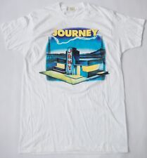 Camisa promocional masculina vintage 1986 Journey "Raised on Radio" estrelas de tela MED/LRG comprar usado  Enviando para Brazil