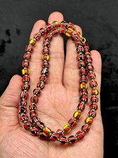Contas de vidro vintage estilo veneziano africano Chevron 6mm fio longo comprar usado  Enviando para Brazil