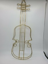 Violino violoncelo viola baixo fio de metal parede pendurado instrumento de corda ouro 22", usado comprar usado  Enviando para Brazil