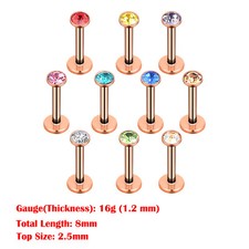 24pcs gems labret for sale  South El Monte
