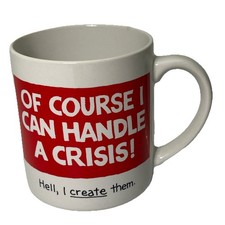 Papel reciclado Claro que posso lidar com um inferno de crise, eu os crio! Caneca de café, usado comprar usado  Enviando para Brazil