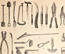 Alte lithographie gartengerät gebraucht kaufen  Monheim