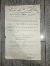 Decreto con autografo usato  Roma