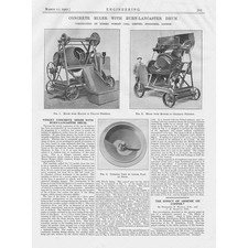 Misturador de concreto Winget com Burn Lancaster Drum Engineering impressão vintage 1927 comprar usado  Enviando para Brazil