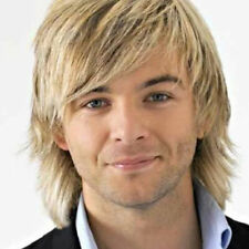 Usado, Peruca masculina QUENTE mistura loira toupee curta natural ondulada perucas de cabelo sem tampa + tampa de peruca grátis comprar usado  Enviando para Brazil