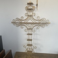 Gold cross crucifix for sale  LEEK