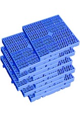 Pacote com 9 paletes de plástico à prova d'água HDPE grade almofada piso aninhável 15,7x15,7x2 polegadas comprar usado  Enviando para Brazil