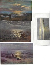 "Beautiful landscapes" Lot of 4old vintage  artist drawn, postcard. 9 x 14 cms. comprar usado  Enviando para Brazil