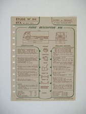 Fiche technique rta d'occasion  France