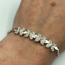 Floral bracelet silver for sale  BRISTOL