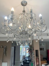 Chandelier real crystal for sale  LONDON