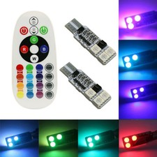 Usado, 2 Led T10 Lampade RGB 6 SMD Bianco interno telecomando luce Auto 5W Multicolore  comprar usado  Enviando para Brazil