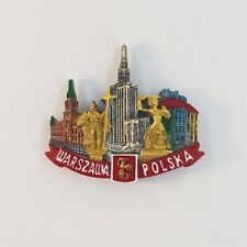 Warszawa Poland Turystyka Podróż Pamiątka 3D Żywica Lodówka Magnes Rękodzieło POMYSŁ NA PREZENT na sprzedaż  Wysyłka do Poland